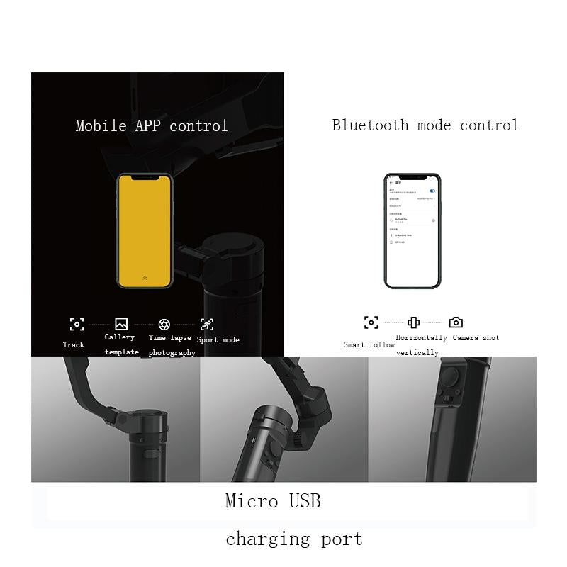 NNEIDS Smart Handheld Mobile Stabilizer - Anti-Shake - Black