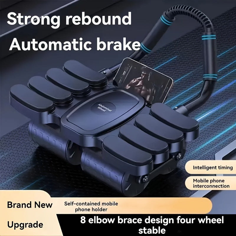 Automatic Rebound Ab Wheel with Mobile Holder